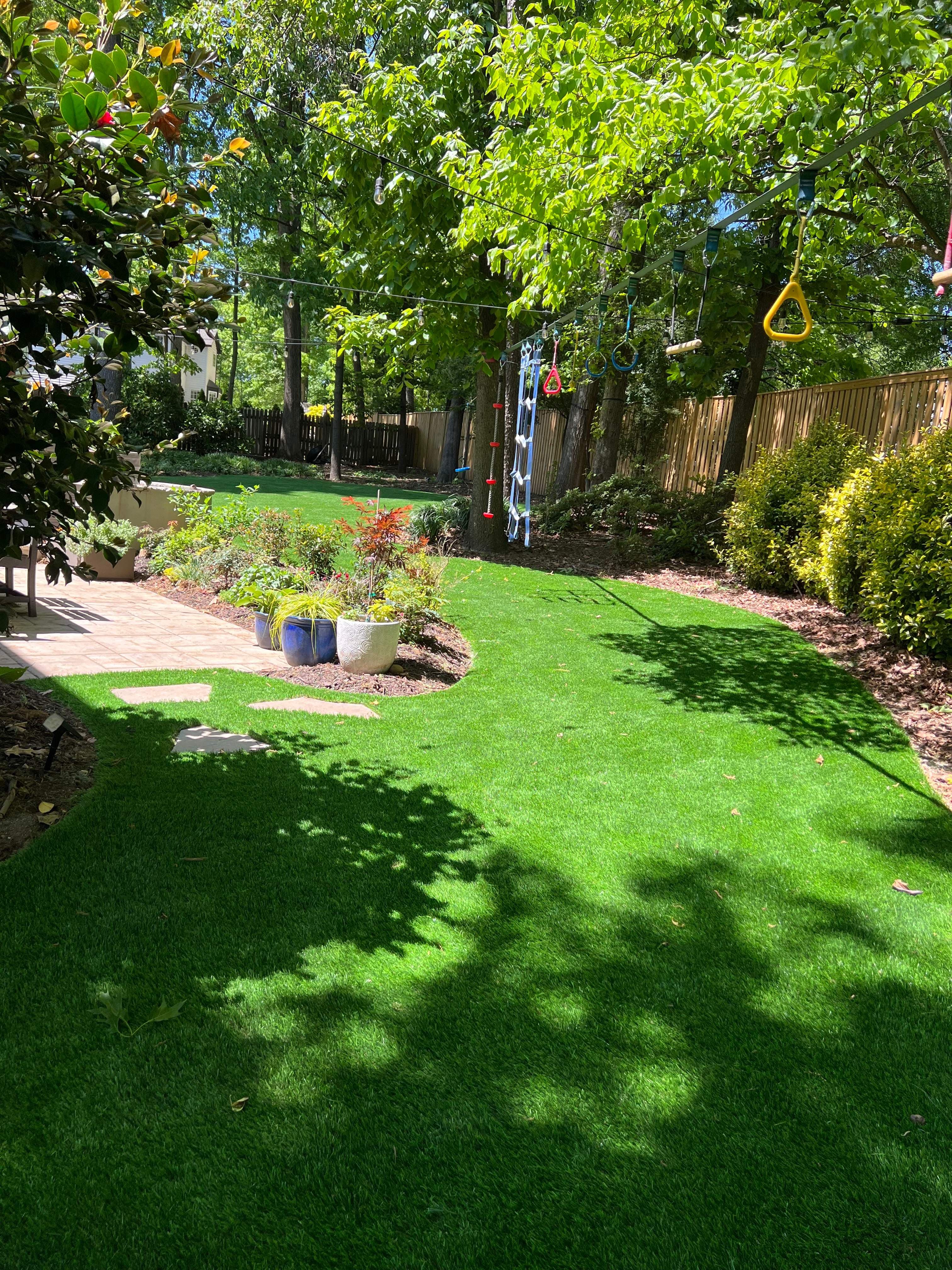 Safe playground turf installation