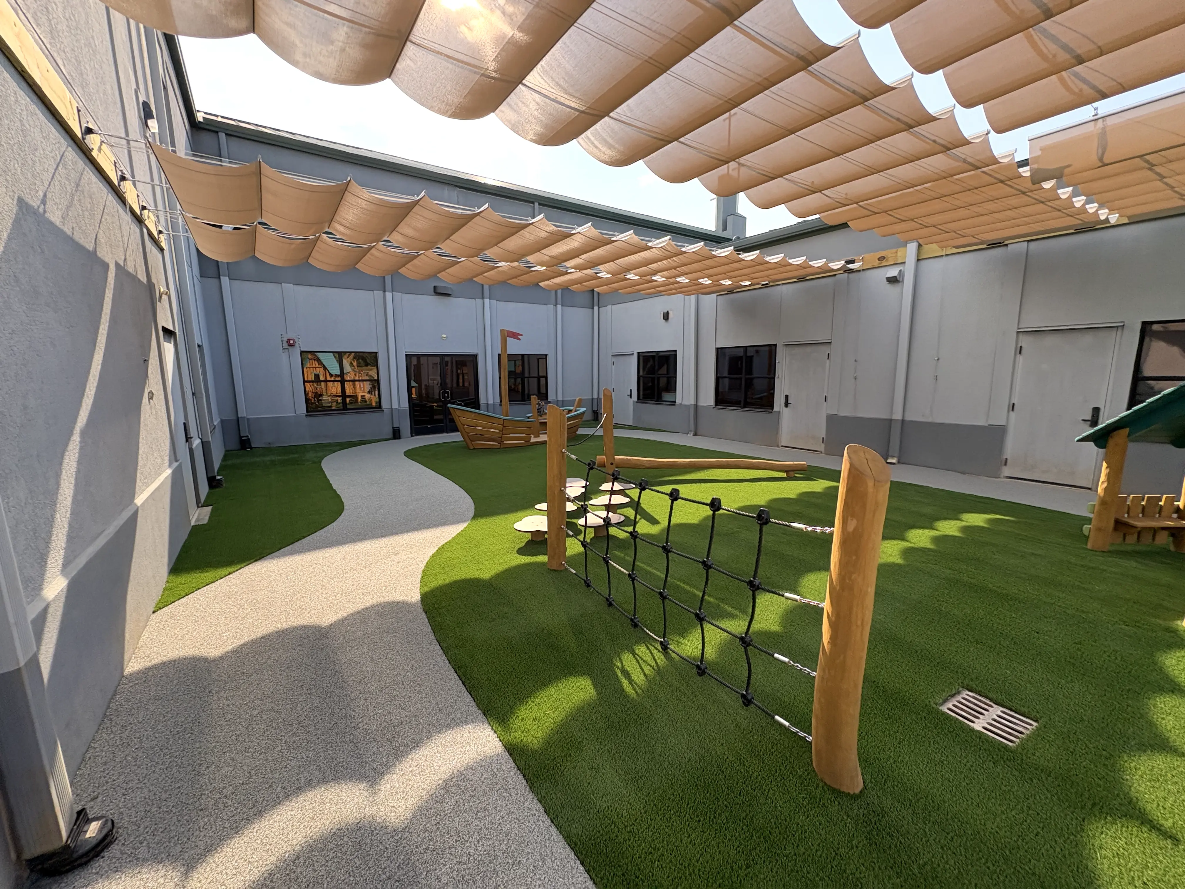 Church playground artificial turf installation — Huntersville NC