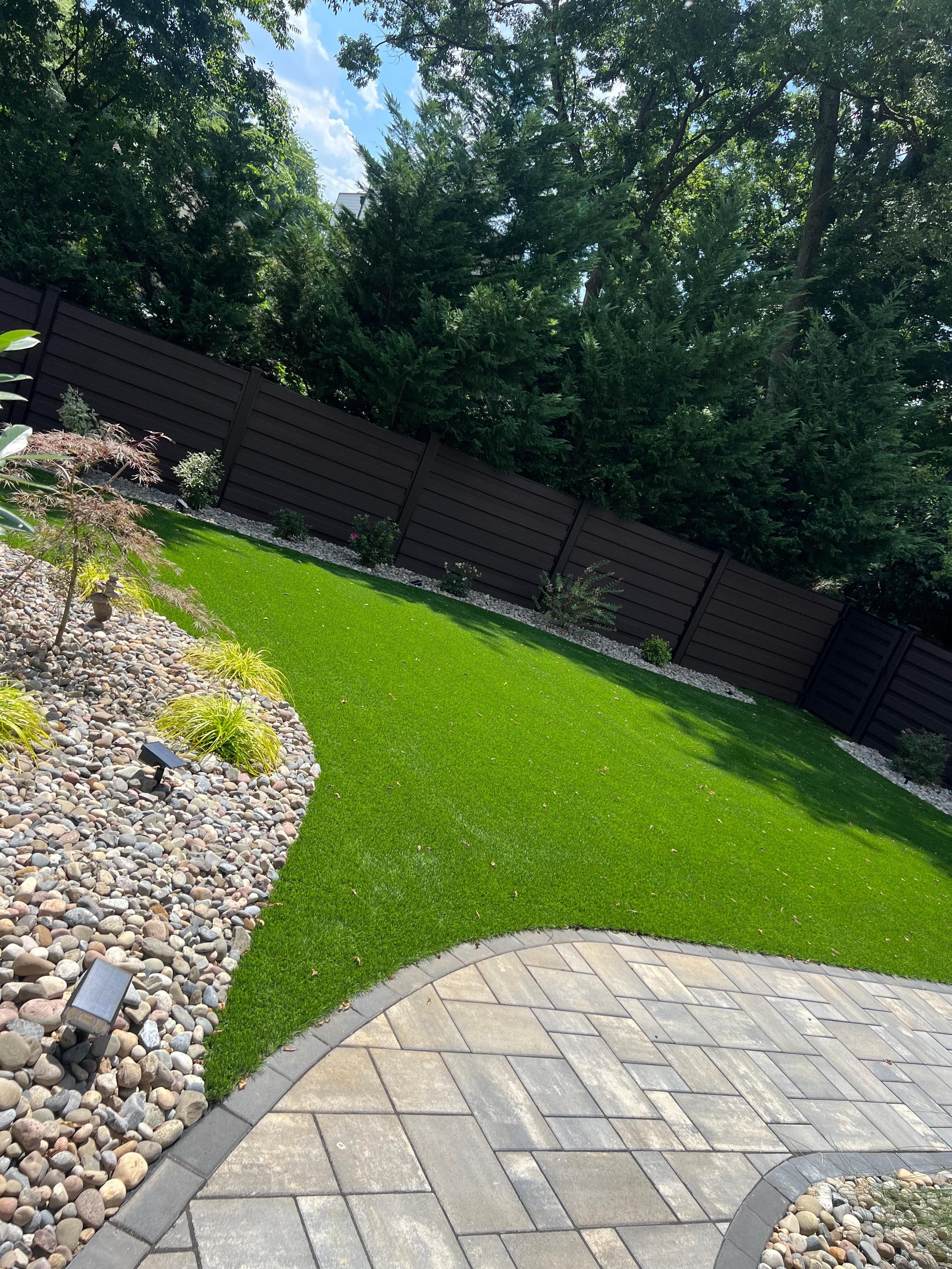 Turf integrated with hardscape design