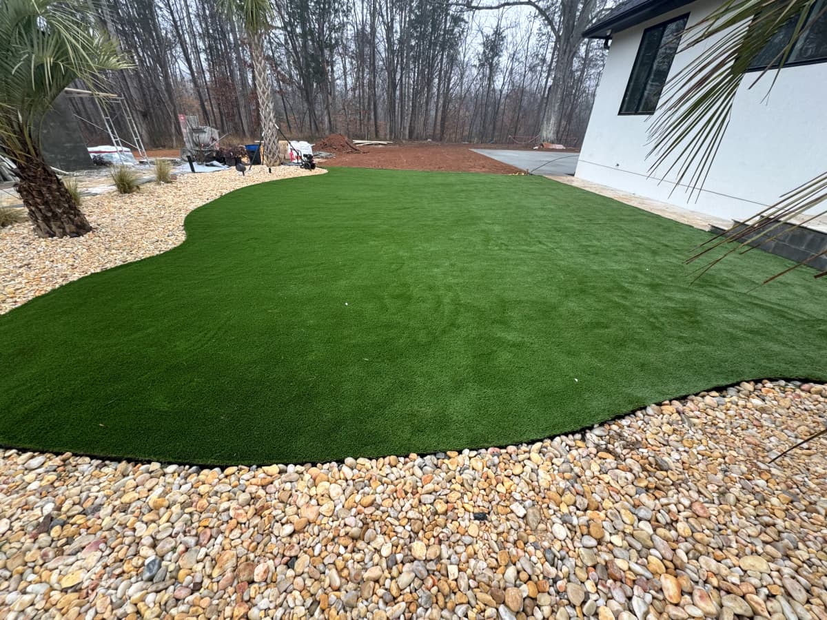 Curved Turf Install — New Construction Home