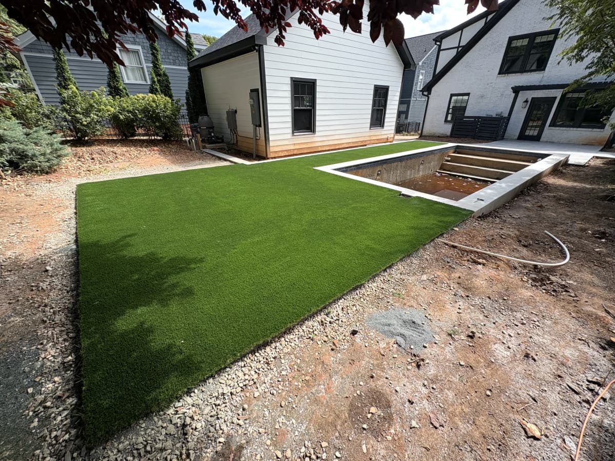 Pool Surround — White Farmhouse New Construction