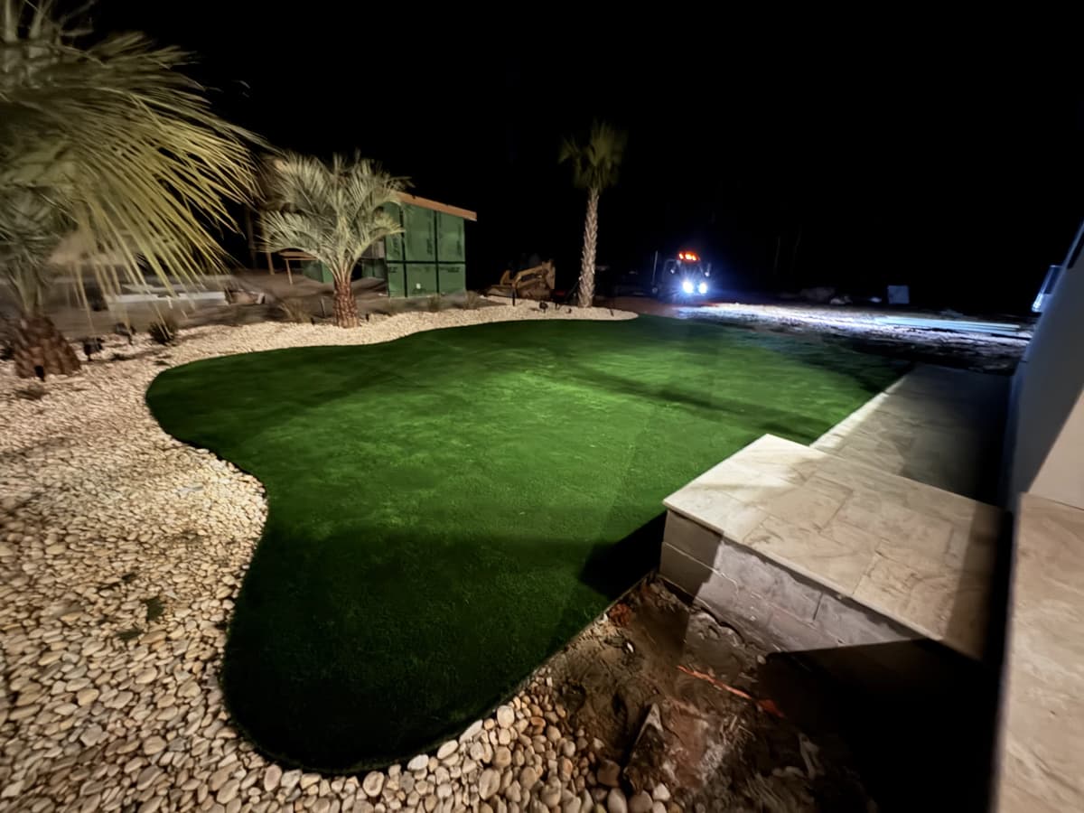 Putting Green — Night Install, Desert Landscape