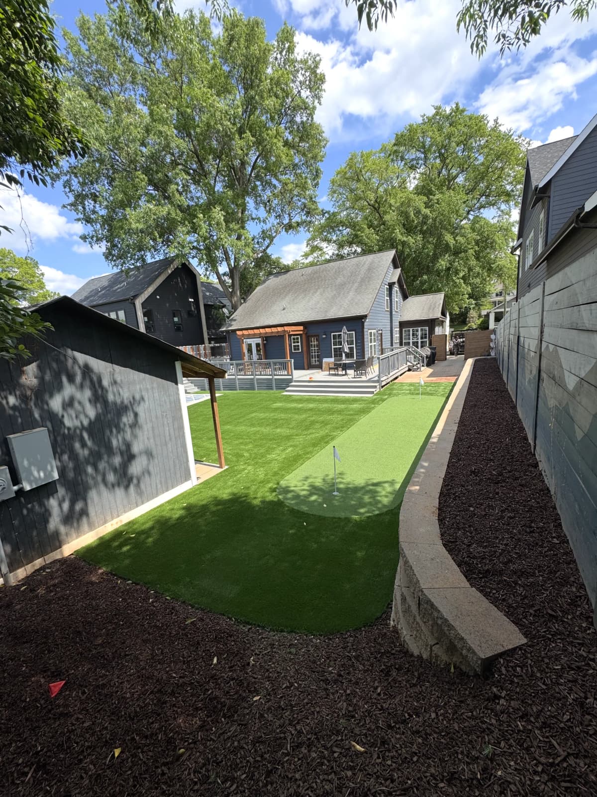Putting Green & Lawn — Urban Alley Backyard