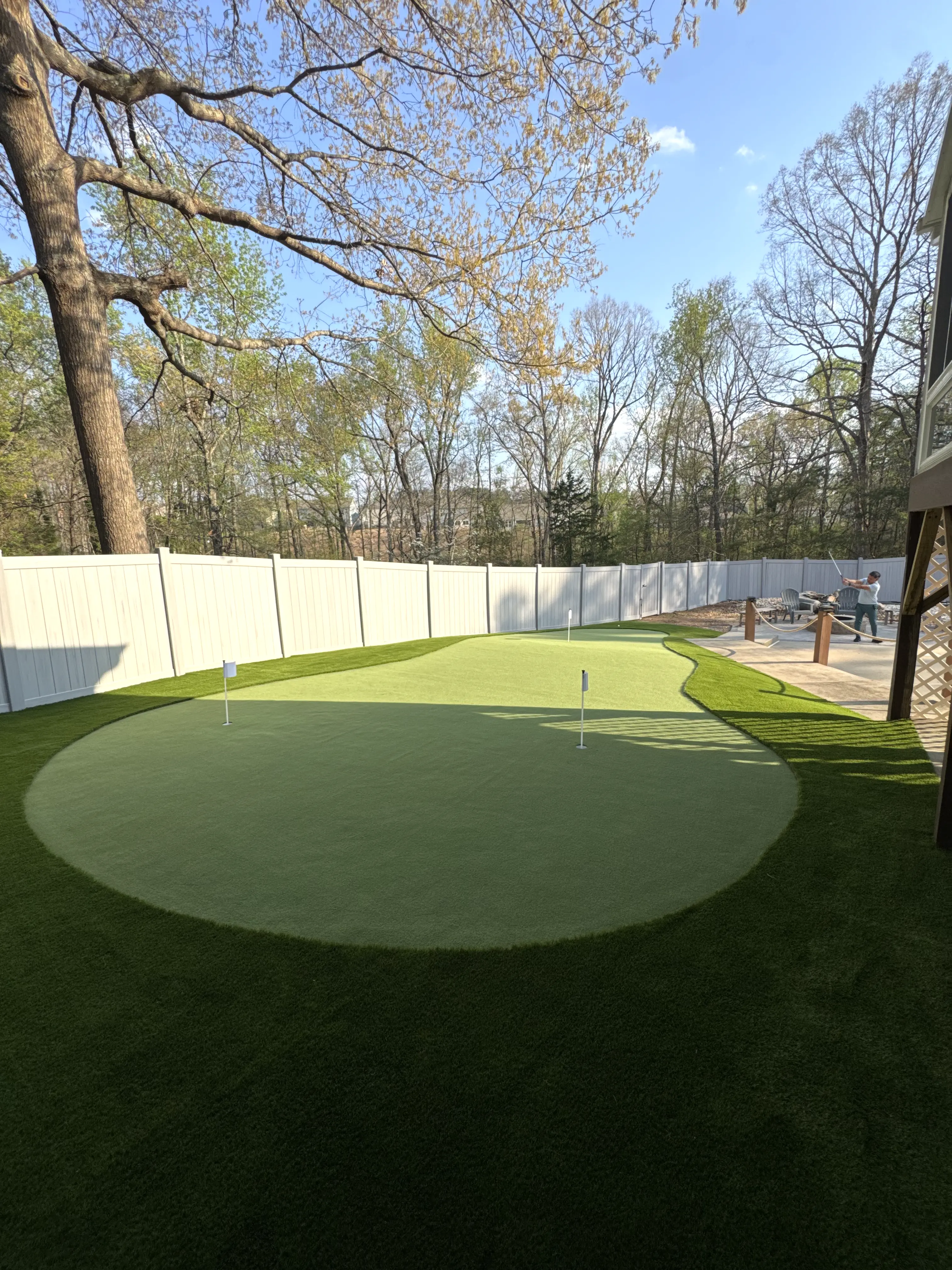 Putting green with fringe turf — Charlotte NC
