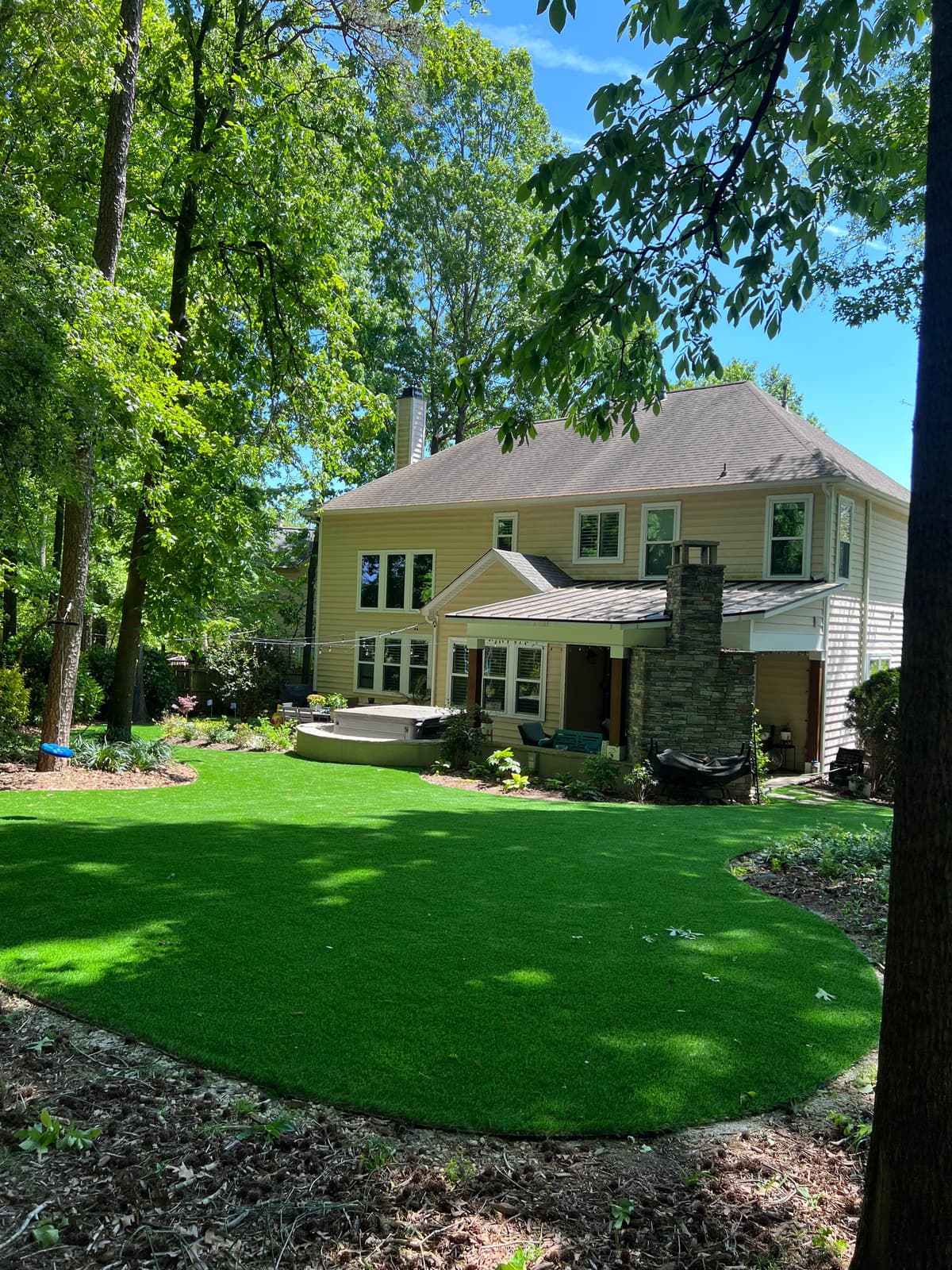 Secluded Backyard Lawn